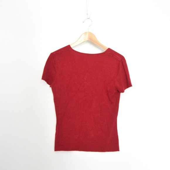 Square Neck Cherry Red Top - Picture 3 of 3